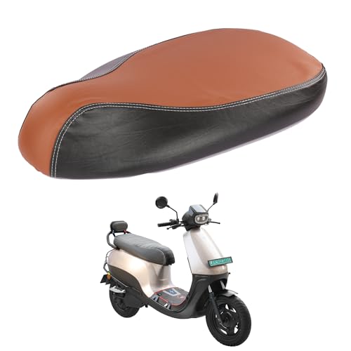 Image of Favourite Auto Accessories Dual Coloured Seat Cover with Pro Leather Finish for Ola S1, Ola S1 Pro, Ola S1 Air, Ola S1 X+ (Ten & Black)