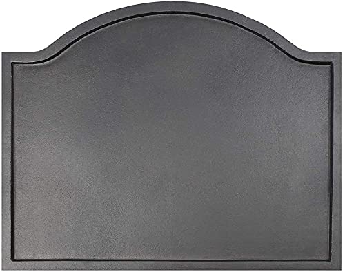 Oakestry Large Plain Design Classic Fireback with Cast Iron with Matte Black Finish, Decorative Fireback Stylish Design,22.5 x 0.25 x 17.75 inches