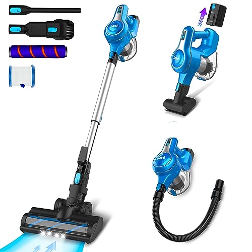 INSE Cordless Vacuum Cleaner, 10-in-1 28Kpa Powerful Stick Vacuum with Pet Hair Tool, Rechargeable Cordless Vacuum, Max 45min Runtime, Lightweight Vacuum Cleaner Carpet and Floor Pet Hair INSE Cordless Vacuum Cleaner, 10-in-1 28Kpa Powerful Stick Vacuum with Pet Hair Tool, Rechargeable Cordless Vacuum, Max 45min Runtime, Lightweight Vacuum Cleaner Carpet and Floor Pet Hair