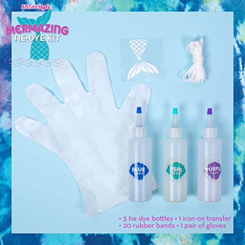 Just My Style 99508 Mer-Mazing Tie-Dye By Kit Horizon Group Usa, Create 15 Diy Tie Dye Projects. Kit Includes Gloves,Color Mixing Bottles,Mermaid Themed Colors,Rubber Bands + One Iron thumb #1