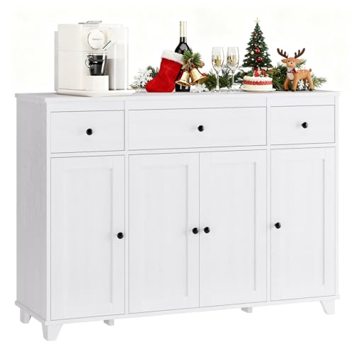 HIFIT Buffet Cabinet White Sideboard Storage...