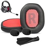 DowiTech Almohadillas Profesionales de Repuesto y Diadema compatibles con los Auriculares Teufel Cage Gaming HD. Almohadillas con Cuero amigable con la Piel y Espuma viscoel�stica
