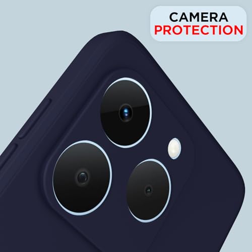 Image of Outlouders Back Cover for Realme 15T 5G / Realme Narzo 90 5G | Camera Protection | Durable Soft Matte Silicone Bumper Case (Blue)