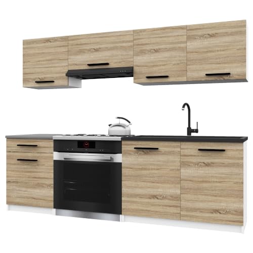 Belini ITALIA 1 Mobile Cucina Completa Componibile 180cm Rovere Sonoma