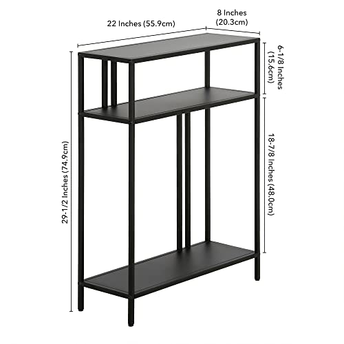 Henn&Hart 22" Wide Rectangular Console Table with Metal Shelves in Blackened Bronze, Entryway Table, Accent Table for Living Room, Hallway by Henn&Hart - Image 5