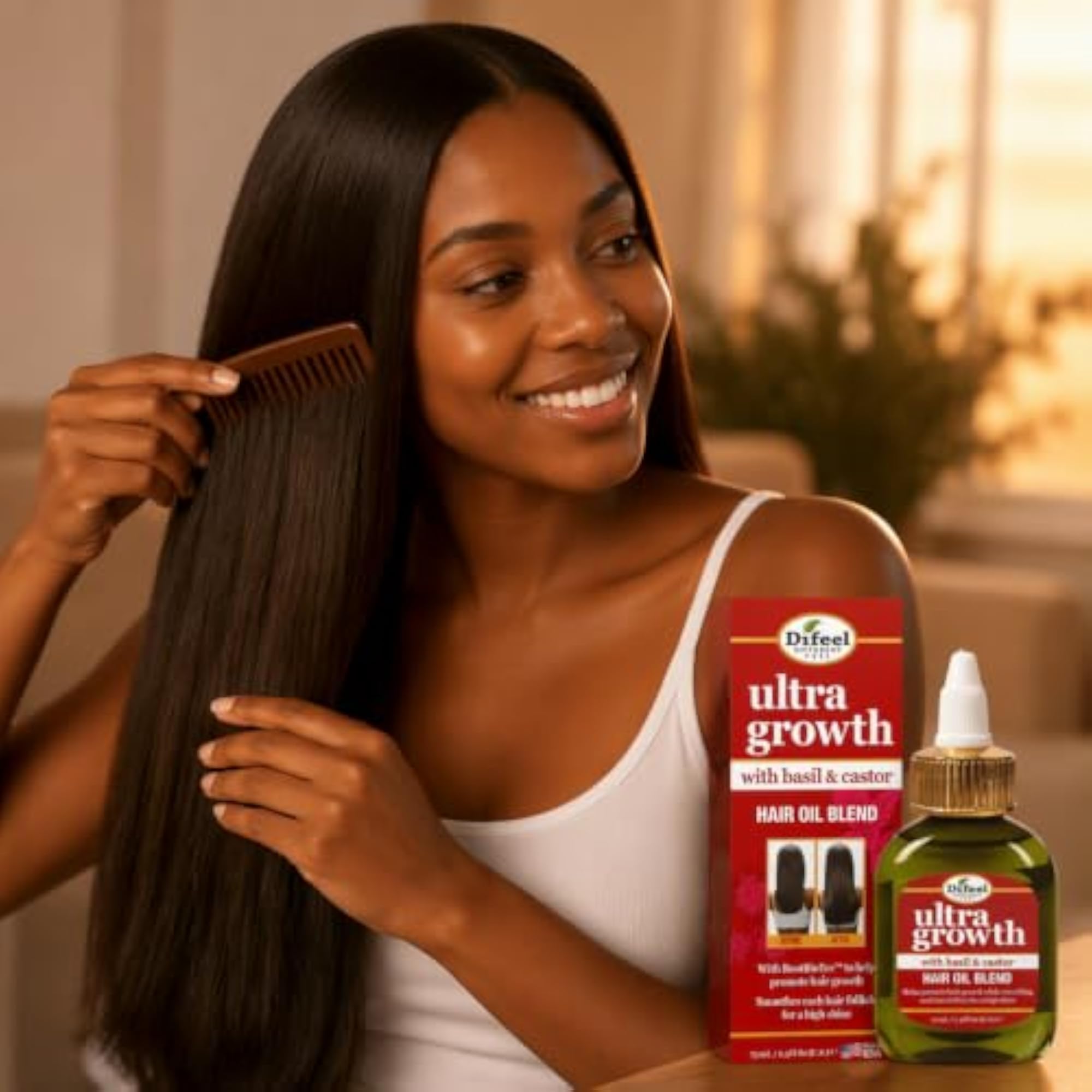 Ultra Growth 98% Natural Basil & Castor Hair Growth Oil