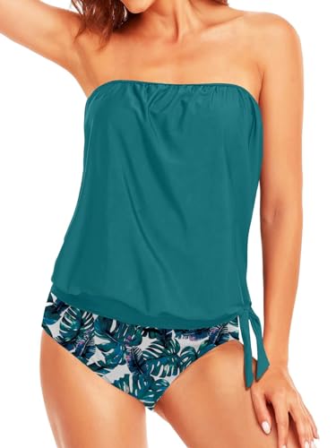 Maillot de Bain Tankini Deux Pièces Élégant avec Haut Rembourré