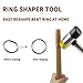 NIUPIKA Jewelers Rubber Hammer Mallet with Wood Ring Mandrel Sizer Sizing Adjuster Ring Shaper Repair Tools Jewelry Making Kit