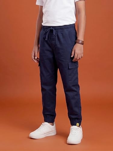 Image of KiddoPanti Boys 100% Twill Cotton Cargo Jogger Pants