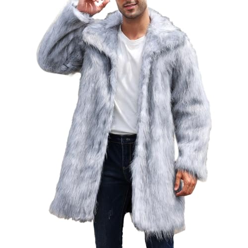 Gabardinas de Hombre, Abrigo Térmico Hombre Invierno Forro Polar Chaqueta Anorak Masculino Cálido Pesado Imitación