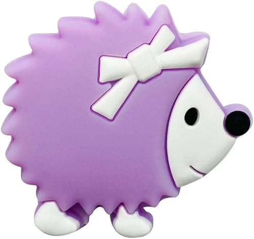 Miniatura 5 de Cuentas sueltas de silicona en forma de erizo para hacer joyas de bricolaje, 20 cuentas suaves para pulseras, collares, llavero, suministros de