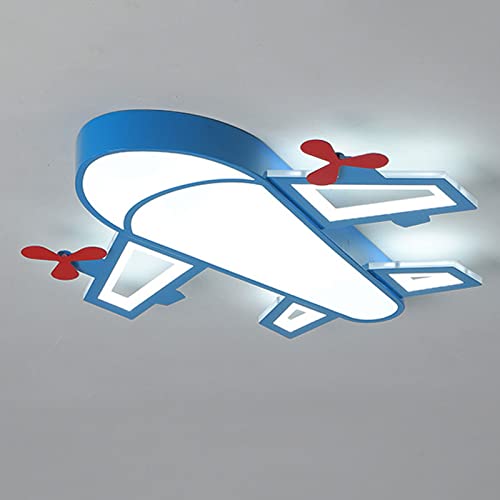 Plafonnier avion pour chambre d'enfant LED dimmable bleu