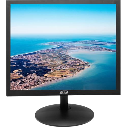 Monitor LED 17" Compacto, Full HD 1920x1080p, 5ms 4:3 Visualização Ampla 160/170 Entrada e Saída HDMI/VGA/AV/USB Tela anti-reflexo