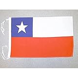 AZ FLAG Bandera de Chile 45x30cm - BANDERINA CHILENA 30 x 45 cm cordeles...