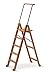 Produktbild Arredamenti Italia Leiter 170/5 TUSCANIA; Holz - 5 Stufen - zusammenklappbar - mit Sicherheitssystem - Farbe: Kirsche Holz AR-It il Cuore del Legno