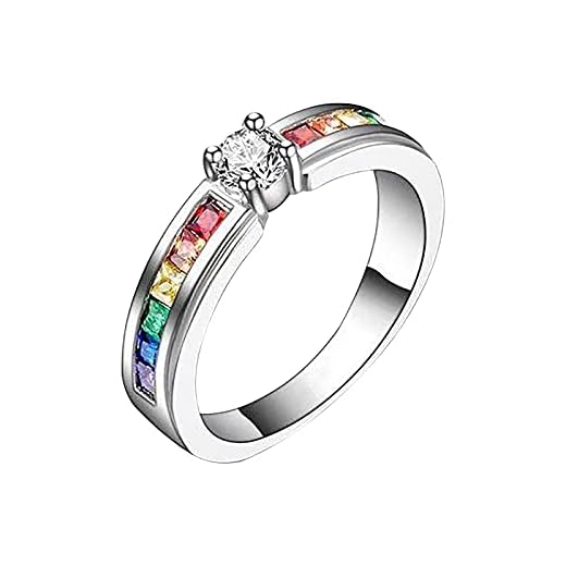 Classic Round Cut Diamond Solitaire Wedding Engagement Ring For Women Silver Vintage Solitaire Promise Ring