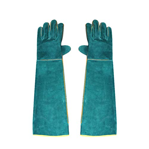 Luvas para mordidas de répteis luvas de proteção para animais de estimação (62 cm azul)