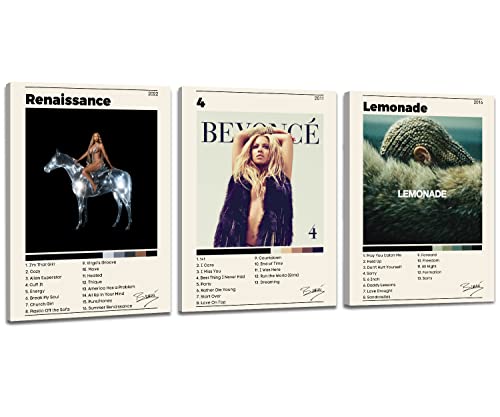 Album Cover Posters, Set of 3 Album Cover Wall Art, Framed C