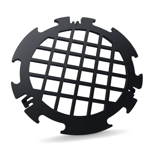 Becker Design® Grillrost & Grilleinsatz für Feuerplatte ⌀ 20cm (MADE IN EUROPE) Schwarz - Grillaufsatz Feuertonne & Kugelgrill (rund) legierter Stahl mit Feuerloch (Zubehör) Grill Plancha 6mm Stärke