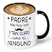 R HORSE El Mejor Papa Del Mundo Coffee Mug, 11Oz Dad Coffee Mug for Father’s Day Gift in Spanish Regalo Dia del Padre, Handsome Dad Tea Milk Cup Black Ceramic Cup for Regalo Para Papá Father’s Day