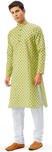 Maple Clothing Kurta Pajama Printed Cotton Indian Apparel for Men2