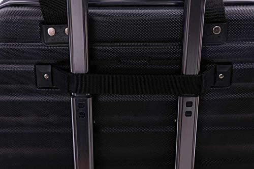 Aerolite Ryanair Maximum Size 40x20x25cm Hand Cabin Luggage Approved Hard Shell Travel Carry On Holdall Shoulder Under Seat Flight Bag 40x20x25 Black