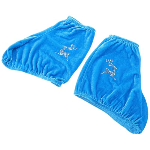 HOUDERCO Fundas Fáciles de Usar Elásticas de Terciopelo Cubiertas Protectoras Resistentes al Desgaste para Botas de Patines de para Patinaje Artístico y Hockey