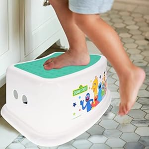 Sesame Street Sesame Squad Step Stool - Kids Step Stool, Potty Training, Non-Slip, Bathroom, Kitchen, Lightweight Sesame Street Sesame Squad Step Stool Kids Step Stool Potty Training Non Slip Bathroom Kitchen Lightweight