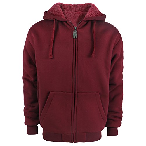 Image of Gary Com Heavyweight Sherpa Hoodies for Men, Thick Fleece Lined Full Zip Up Winter Warm Sweatshirts Work Jackets