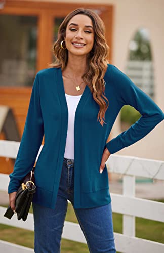 Image of Hount Womens Long Sleeve Open Front Knit Cardigans Casual Comfy Lightweight Cardigan Sweater