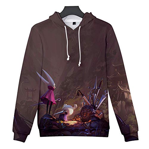 Amke Unisex Hollow Knight 3D Print Hoodie Game Hobby Pullover Sweatshirt (3Dc, Small)
