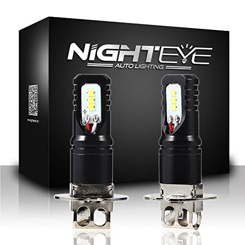 Nighteye H3 Phares pour Voiture Ampoules 6500K Lampe Halogène Extérieur Imperméable Kit de Conversion 2 PCS Cover