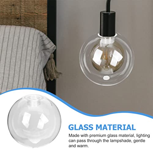 Image of DOITOOL G9 Globe Glass Lamp Shade Clear Threaded Dome Lampshade Light Bulb Guard Cover Replacement for Ceiling Pendant Lighting Chandeliers Sconce