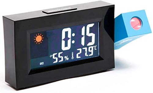 Digitaler Projektionswecker mit Wetterstation Luftfeuchtigkeitstemperatur für Schlafzimmer Küche Büro