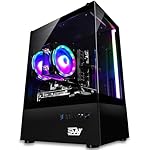 SAAV X1 Prebuilt Gaming PC Desktop with Intel i5 3.4GHz, 16GB RAM, GEFORCE GTX 750 GDDR5 GPU, 512GB NVME, WiFi 6, Bluetooth, Win 10, Mouse Keyboard, PC Gaming Computer Desktop, 1-Year Warranty