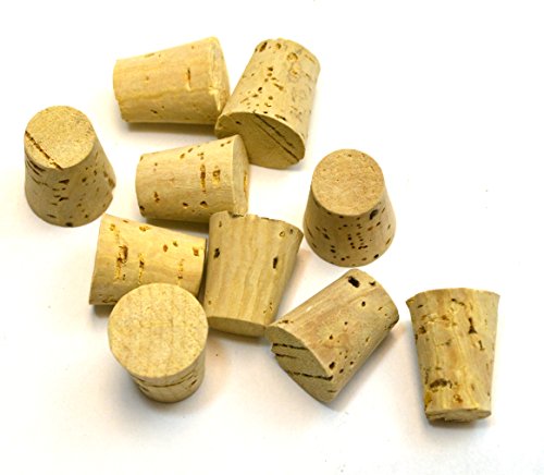 Eisco Labs Cork Stopper - Bark, Size no. 5, Bottom 12mm, top 17mm, Length 22mm, pk of 10