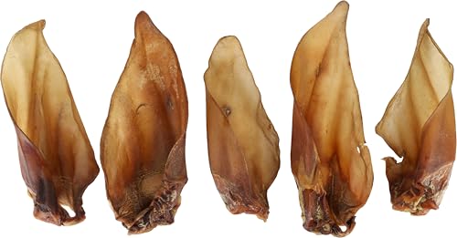 Flamingo Snacks Nature Büffelohren mit Fleisch für Hund - 5 stücks - Glutenfrei - Ohne Zuckerzusatz und Farb- und Konservierungsmittel