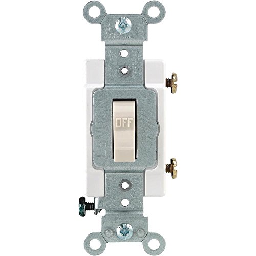 Interrupteur simple pôle 20A 120V Leviton commande électrique résidentielle amande clair