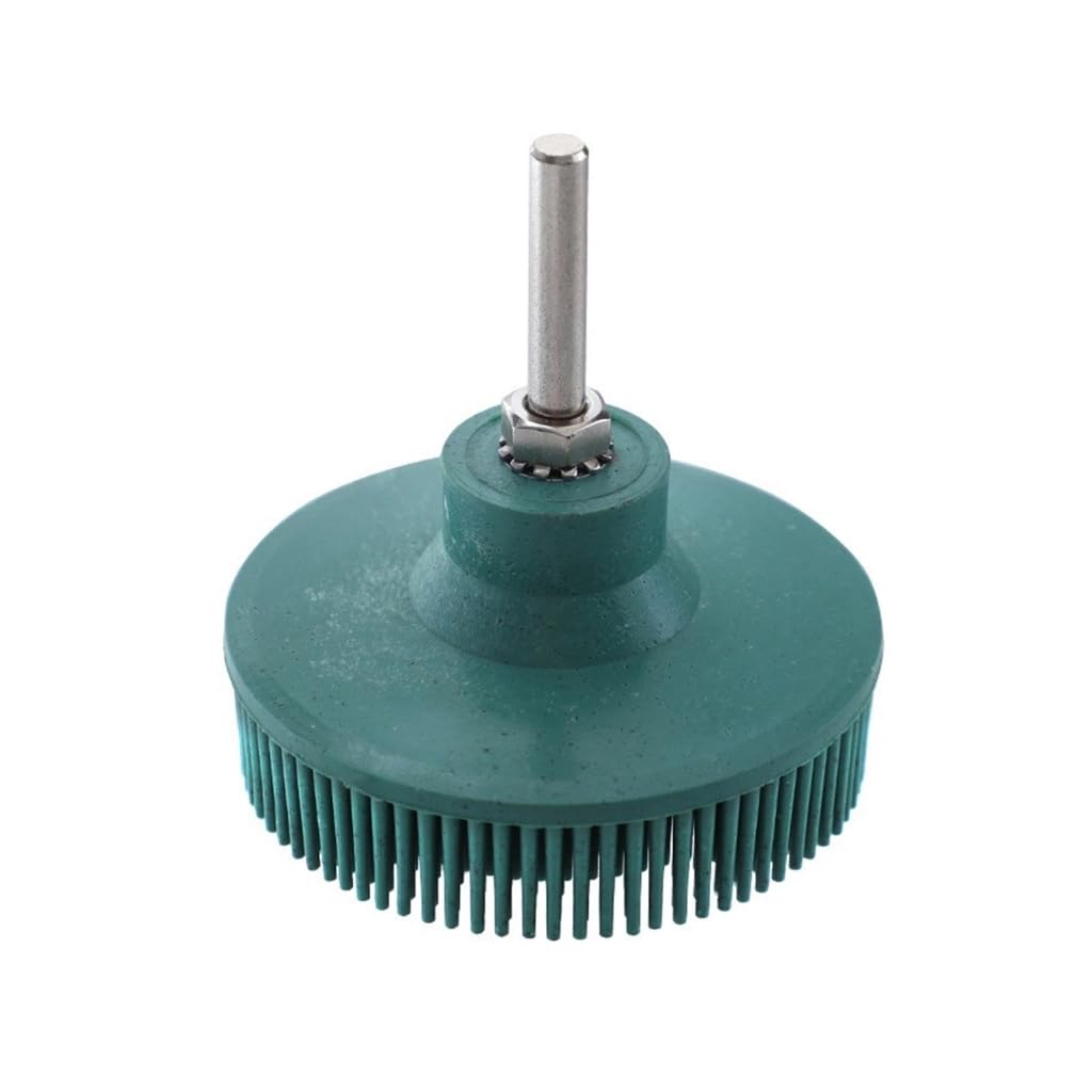 Bristle Disc Emery Rubber Abrasive Brush 1/4in Shank Deburring Tool 2/3 Inch