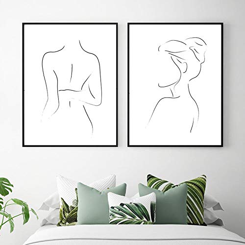 Cuadros de mujer minimalistas abstractos para rellenar paredes vacías con elegancia