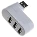 Produktbild 3-Port Adapter Verteiler Drehbar Teiler USB 2.0 für PC Laptop Notebook Weiß