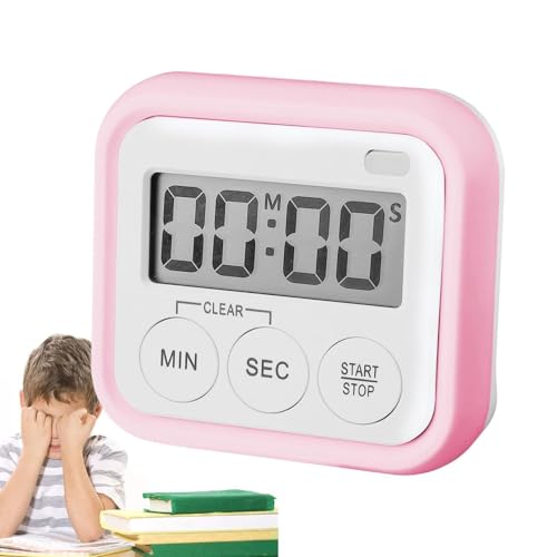 Digital Kitchen Timer - Magnetic Countdown Clock, Lcd Screen Egg Timer, Quick Set Control Buttons, Long Lasting Silent Mode Swit