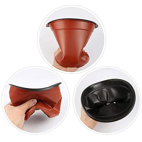 Augshy 130 Packs 6 Inches Plastic Plant Nursery Pots, Seed Starting Pot Flower Container for Succulents Seedlings, Cuttings - Image 3