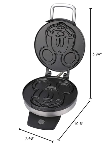 Disney DCM-1 Classic Mickey Waffle Maker, Brushed Stainless Steel