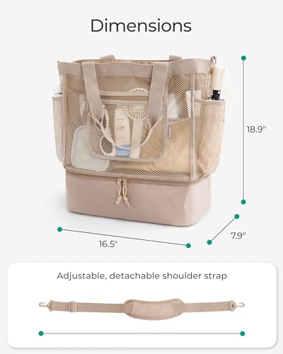 BAGSMART Mesh Tote with Cooler