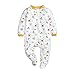 Baby Boy Romper Infant Newborn Boys Girls Long Sleeve Winter Cartoon Fashion Prints Jumpsuit Footed (Yellow, 3-6 Months)