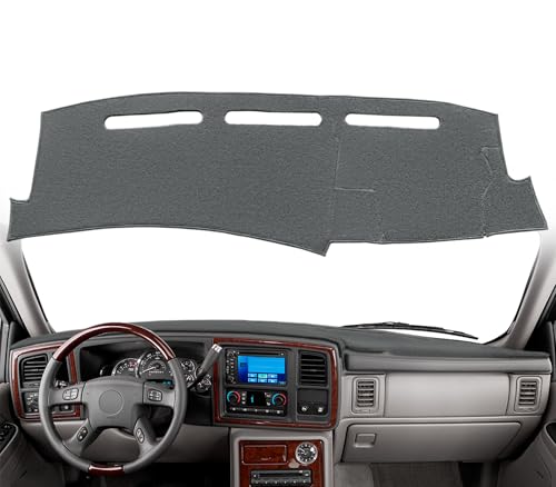 AKMOTOR Dash Cover Mat Custom Fit for Cadillac Escalade Dashboard Pad Cap Carpet Protector K274 (Dark Gray)