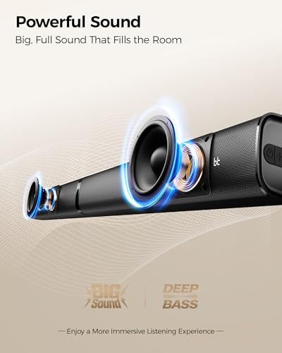 Image of Soundbar with Subwoofer for TV, Home Theater Bluetooth 5.3 Speaker System with 2 Wireless Karaoke Mics, Surround Sound Audio with HDMI ARC, Optical, AUX, USB for Movie, Music, Family Party(Peak 260W)