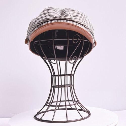 Soporte para peluca de metal resistente y expositor de sombreros independiente 8