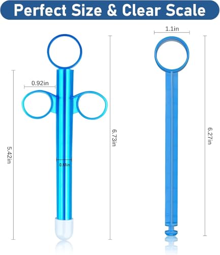 Image of Lube Applicator Vaginal Shooter - 2PCS Lube Applicators, Reusable Lube Shooter with Smooth Rounded Cap, Designed for Personal Use, Easy to Clean, Blue